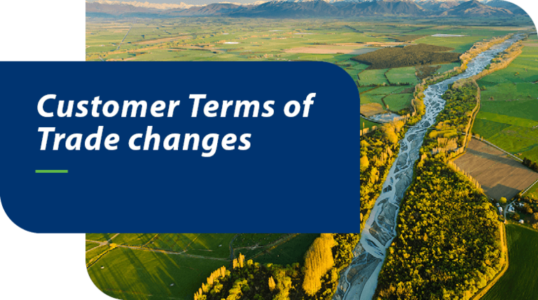 Customer Terms of Trade changes heading image
