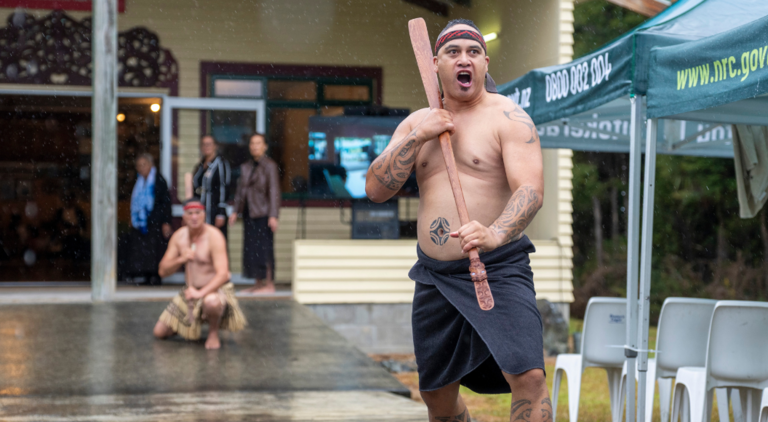 Pōwhiri at Whangaroa NgaiotongaTrust Field Day, April 2025